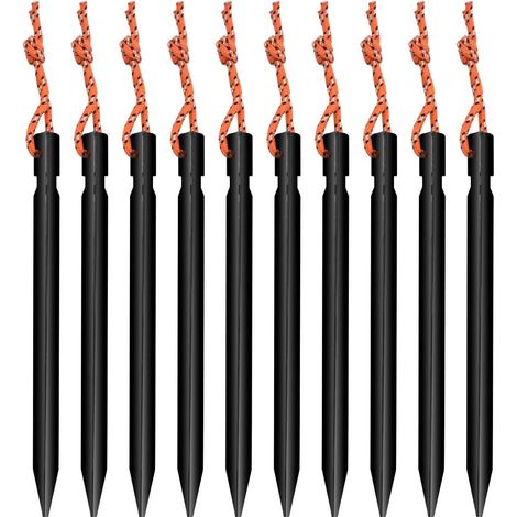 Piquets Tente, 18cm Sardines Piquet De Tente Camping, Piquet De Fixation Pour Bache, Camping, Randonnée, Voyage -10pcs (1/5)
