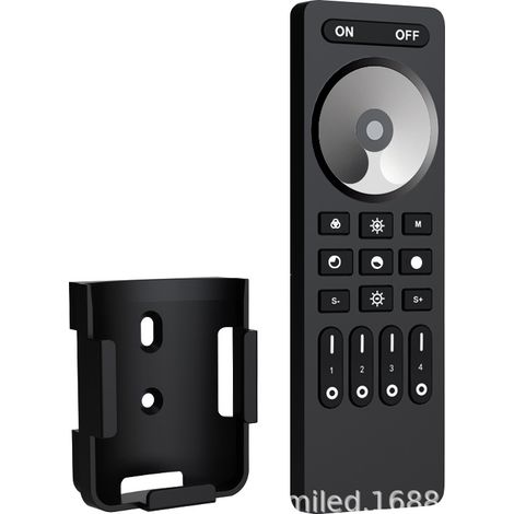 RC01RFB black four-component 2.4 GHz monochrome remote control for brightness adjustment, compatible with monochrome controllers