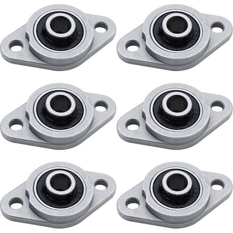 Palier à semelle de 8 mm de diamètre, palier à semelle auto-aligneur rhombique en alliage de zinc, pour systèmes de convoyeurs de la série KFL. (1/5)