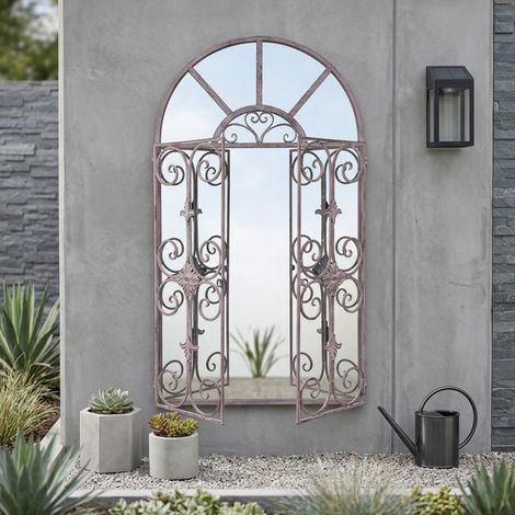 Brixton Wrought Iron Garden Mirror (1/2)