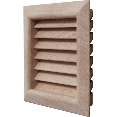 La Ventilazione LGES100F Griglia di Ventilazione quadrata in legno faggio, da incasso. Dimensioni 112x112 mm (1/4)