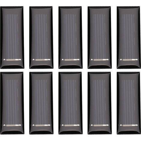 Lot 10 panneaux solaires polycristallins miniatures 0.5V 100MA 53x18mm pour chargeur module d'alimentation DIY portable (1/5)