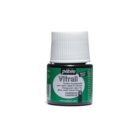 Peinture Vitrail - Pébéo - Chartreuse - 45ml - Transparente - Brillante (1/5)