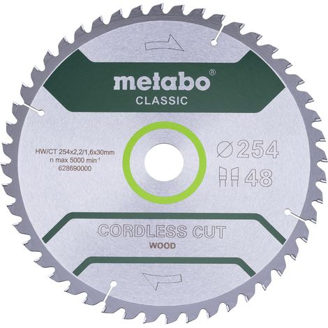 Scie circulaire Metabo HW CT 254x30x48z sans fil CUT bois classique