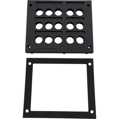 TRU COMPONENTS TC-KDL 3/15 Kabeleinführungsleiste   Klemm-Ø (max.) 16 mm  PA Schwarz 1 St.
