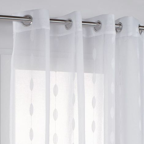 Tenda filtrante Nina bianca l.140 x H.260 cm CENTRALE BRICO