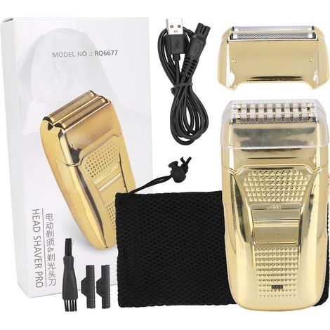Rechargeable Electric Association réciproque de rasoir portable Men de barbe Machine à barbe (or) (1/5)