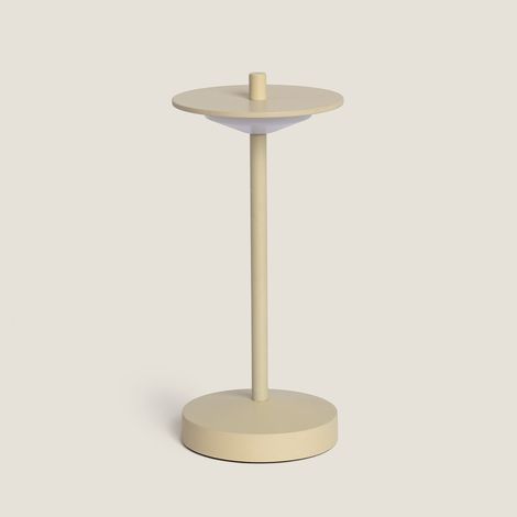 Lámpara de Mesa LED Portátil para Exterior Metal con Batería Recargable Estepona Beige