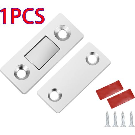 Magnetischer Schrankverschluss, ultradünne Magnete für Schranktüren, Klebemagnete für Schubladen, Magnetverschlüsse für Schränke, Küchenschranktürverschluss, magnetischer Türschließer (silber)