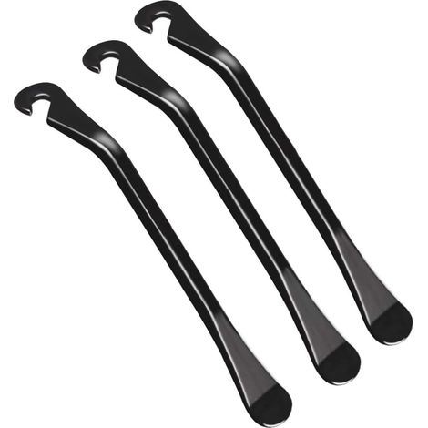 Palancas Neumatico Bicicleta Acero,3 Piezas Desmontables Neumaticos Desmontables Palancas de Neumáticos Bici Tyre Levers para Reparar el Tubo de Bicicletas - Negro (1/5)