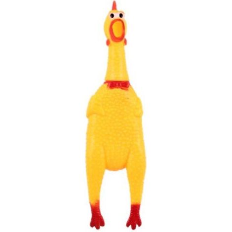 IL Pollo Pollo di gomma giallo con squeaker - Piccolo 16 cm (1/3)