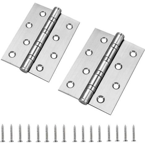 ZOLGINAH 2 Pièces Trous de Charnière Plats Pliants, Exterieur Charnière Inox,Charniere Porte Lourde, pour Portes Fixes,Portes D'entrée,Portes de Chambres,Portes de Jardin (1/5)