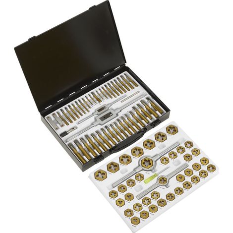 Sealey Tap & Die Set Hexagonal Metric & SAE/Imperial 86pc AK3086HIM