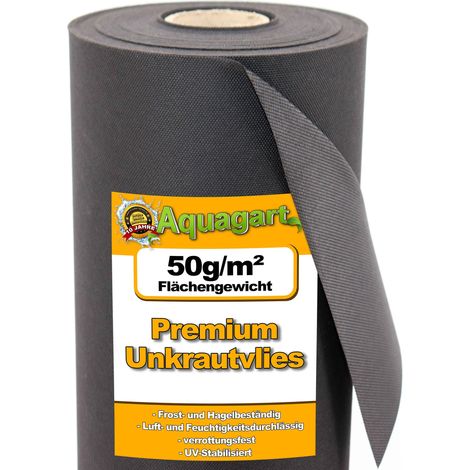 56m² Gartenvlies Unkrautvlies Mulchvlies Vlies 50g 1,6m breit