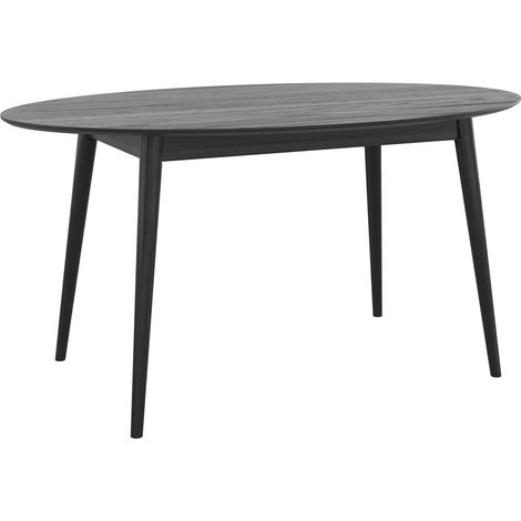 Mesa ovalada para 6 personas en madera negra 150 cm - Eddy