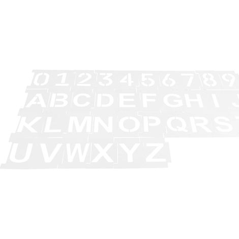 set di stencil fai-da-te con alfabeto e numeri, lettere lavabili per dipingere, progetti fai-da-te e decorazioni murali, strumento educativo per bambini e bambine. (1/5)