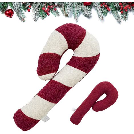 Oreiller en Forme De Canne De Noël Décor Sucette pour Adultes  Oreillers En Forme De Noël Pour Le Cou Le Corps Le Dos Les Bras Les Hanches Les Femmes La Chaise Le Canapé Le Siège (1/5)