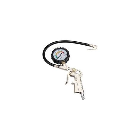 Manomètre de pression des pneus 0-16 bar – Cadran 2,95 pouces – Précision 0,1 bar – Mandrin pneumatique à verrouillage direct – Pour auto, moto, vélo (1/5)