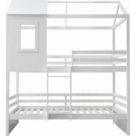 Letto a castello legno bianco 90x190/90x190cm
