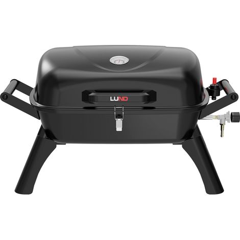 Mobiler Gasgrill 3,5 kW mit Thermometer und Klappbeinen