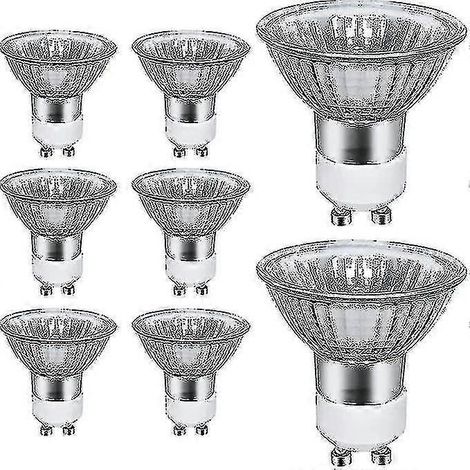 GU10-Halogenlampen, 50 W, 8er-Pack, warmweiß (2700 K), 700 Lumen, 220–240 V Wechselstrom (1/3)