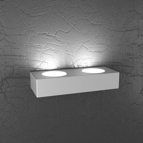 Applique Moderna Plate Metallo Grigio 2 Luci Gx53 (1/3)