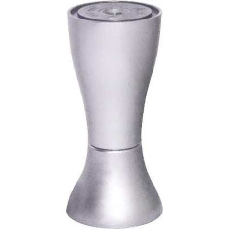 MASIDEF - PIEDINO IN METALLO REGOLABILEØ45MM H90MM - ALLUMINIO (1/2)