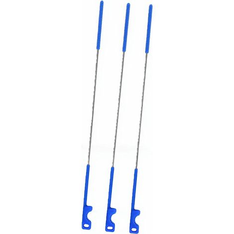 Brosses de nettoyage de paille en Silicone, 3 pièces, brosse de paille réutilisable à Long manche pour aliments (0,9 mm / 0,035 pouces) (1/5)
