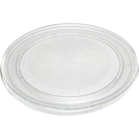 Assiette en verre lisse pour four à micro-ondes avec diamètre 24,5 cm compatible avec LG et différentes marques (1/3)