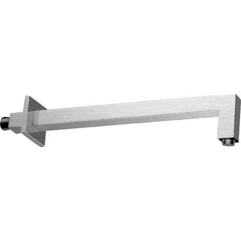 BRACCIO DOCCIA QUADRO IN OTTONE STEEL LOOKING PER SOFFIONI DOCCIA - LUNGHEZZA CM 35 - STEEL LOOKING - PAF