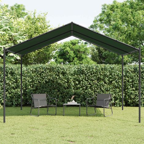 Pavillon de Jardin Gazebo avec Toit à Lames Réglables Acier et Polyester Taupe 4 x 4 x 2,6 m - PANGIVO (1/5)