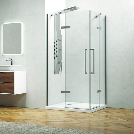 Box doccia 70x70 a due ante battenti e vetro anticalcare  KT1000 kamalu