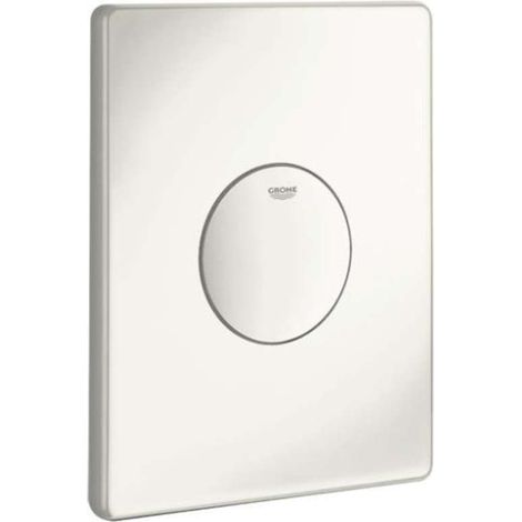 Grohe – Bouton de commande WC blanc alpin 156 × 197 mm en ABS – Finition chrome brillante – Technologie EcoJoy – 38573SH0 (1/7)