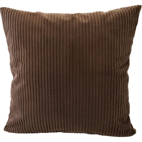 Federa decorativa a righe marrone scuro 30x50 cm (1/3)