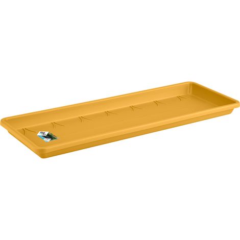 Elho Barcelona Balconnière Soucoupe 70 - Jaune - L 66 x B 16.8 x H 3 cm - Balconextérieur - 100% recyclé