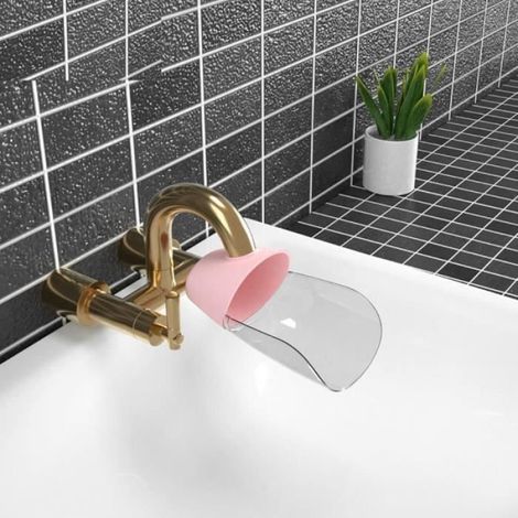 Extendeur de Robinet - Polypropylène et TPR - Pour Lavabo Salle de Bain - Adapté Robinets Classiques - 2 Pièces (1/2)