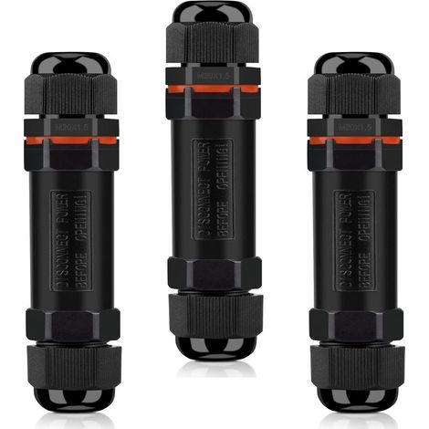 Connecteurs de Câbles Étanches, Boite de Derivation Étanche Exterieur IP68, Raccord Electrique Étanche Lot de 3, Connecteur Electrique Etanche 3 Fils pour Câble Ø 6-12mm (1/5)