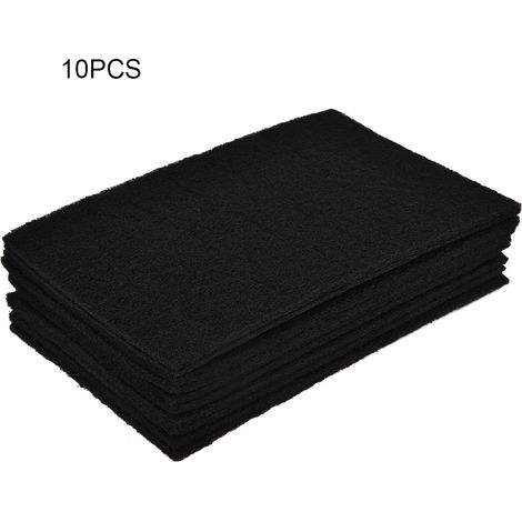 Aktivkohle-Schwammfilter für Luftreiniger – Modell HAPF600/HAPF600D – 10 Stück, schwarz, 235 x 153 x 6 mm (1/5)