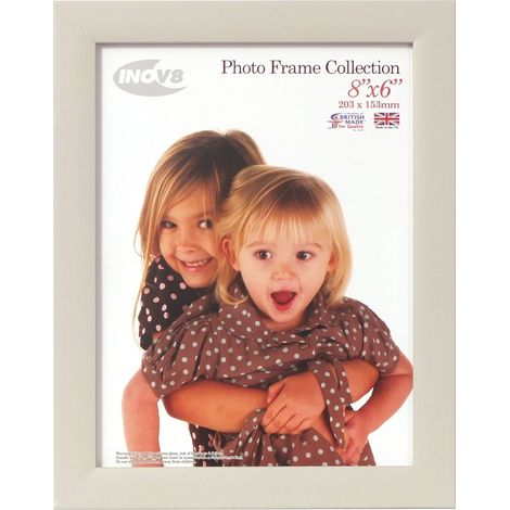Cadre Photo Traditionnel de Fabrication Britannique Gris Clair 20 x 15 cm (1/4)