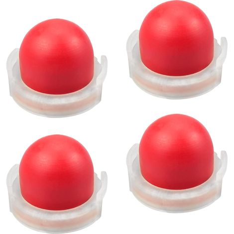 Lot de 4 Pièces Rouge Poire D'amorcage Carburant, Amorcage Pompe, Poire Amorcage pour Tondeuse, Machine de haie, Scie à Essence, Ampoule d'amorce de Carburant de Ventilateur (1/5)