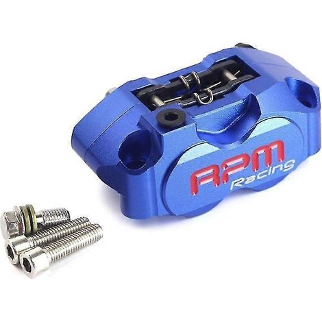 Étrier de frein à disque pour moto, 200 mm/220 mm, avant/arrière, 4 pistons, montage radial, vitesse de rotation de 82 mm, pour scooter - Bleu (1/5)
