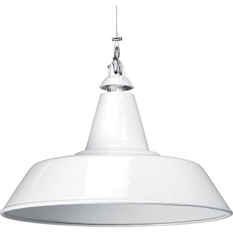 NOSTALGIE Suspension déco E27 en acier blanc Lpe non fournie ARIC 4183