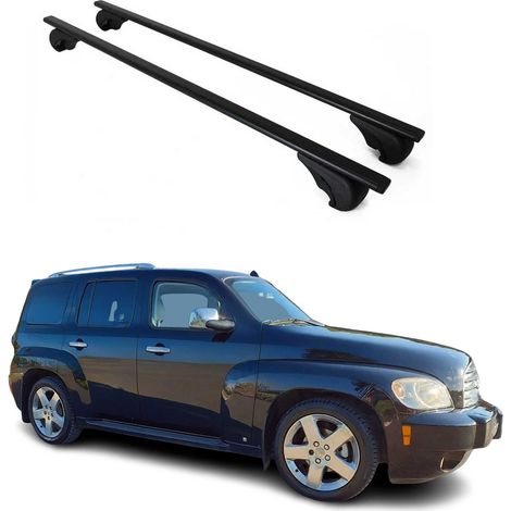 OMAC Barres de toit pour Chevrolet HHR 2006-2011 – TÜV / DIN 75302:2019 – Antivol inclus – Charge max 75 kg – 2 barres Noir (1/4)