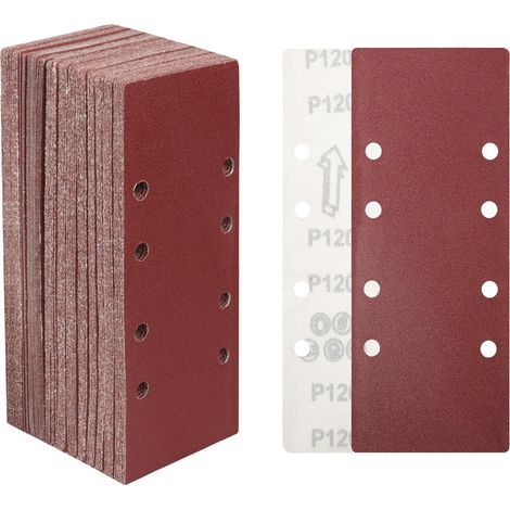 Lot 30 Feuilles Abrasives 93 x 230 mm Ponçage Papier Grain 120,pour Ponceuse Orbitales Idéale pour Poncer/Polir/Bois et peinture (1/5)