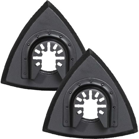 80 mm dreieckige Schleifpads – Schleifpad für oszillierende Multifunktionswerkzeuge zum Holzschleifen, 2 Stück