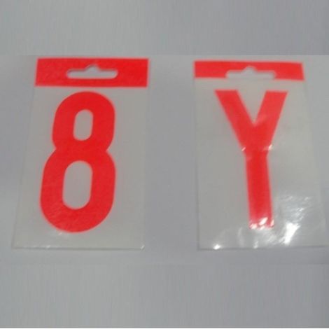 DUVER letra adhesiva plastico 80mm. fluor , 0UNIDADES , DUVER letra adhesiva plastico 80mm. fluor , 0UNIDADES