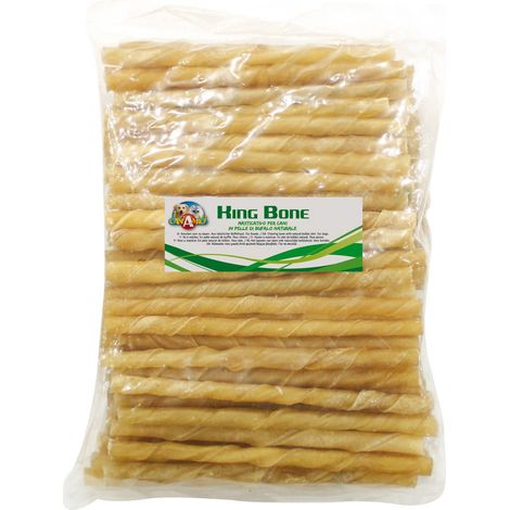 Bâtonnets tordus en cuir de vache 100 pièces de 12-12,5 cm