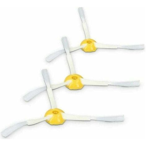 Kit de accesorios compatible con iRobot Roomba 500/600/700 - Paquete de 3 cepillos laterales para aspiradora robot - Kit de limpieza de repuesto (1/4)