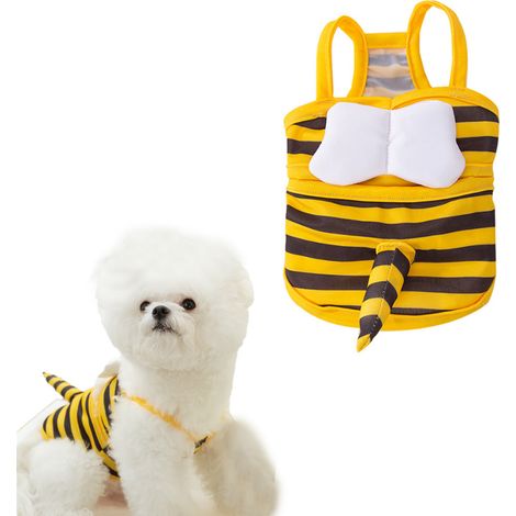 Maillot De Bain Chien - Costume Licou Abeille Polyester Lycra - Pour Plage Piscine Vacances Été - Taille S M L XL (1/5)