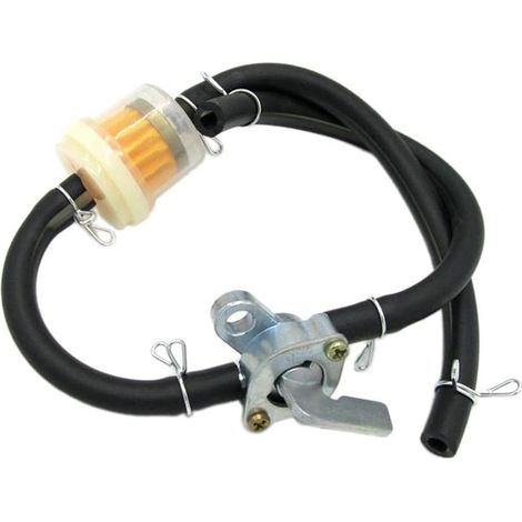 Grifo de combustible, aleación de zinc, válvula de cierre, filtro incluido, para motores y generadores de gasolina. (1/5)